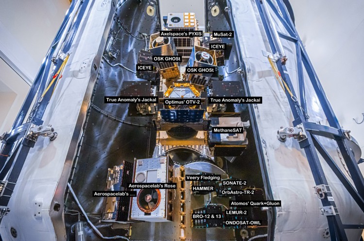 A collection of 53 payloads on board of Transporter 10